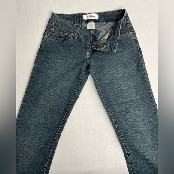 Women's Straight Hydraulics Jeans Size 9/10 Stretch 32X29 Medium Wash - Picture 4 of 9